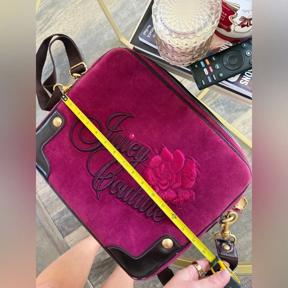 Juicy Couture Fuchsia Laptop Bag with Brown Accents